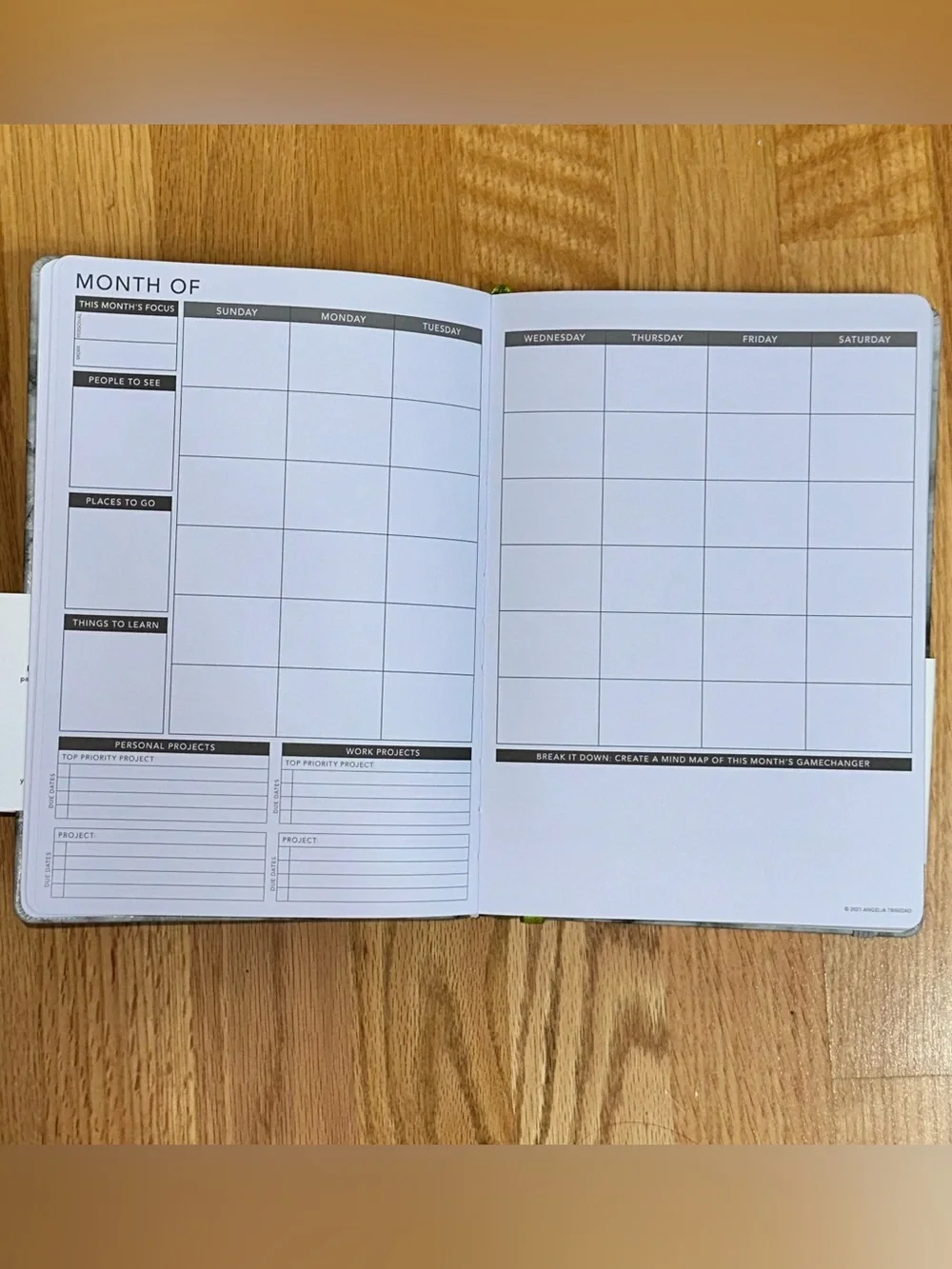 Passion Planner M Sunday start